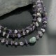 Certified Authentic 3 Strand Navajo .925 Sterling Silver Turquoise and Amethyst Native American Necklace 15585-6