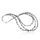 3 Strand Navajo .925 Sterling Silver Turquoise and Amethyst Necklace 15585-7