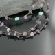 Certified Authentic 3 Strand Navajo .925 Sterling Silver Turquoise and Amethyst Native American Necklace 15585-7