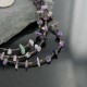 Certified Authentic 3 Strand Navajo .925 Sterling Silver Turquoise and Amethyst Native American Necklace 390729884128