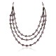 Certified Authentic 3 Strand Navajo .925 Sterling Silver Turquoise and Amethyst Native American Necklace 390748249766