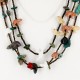 Certified Authentic 3 Strand Navajo .925 Sterling Silver Turquoise and Bone Native American Necklace 370986884241