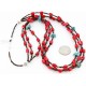 Certified Authentic 3 Strand Navajo .925 Sterling Silver Turquoise and Coral 1251 Native American Necklace 371034878387