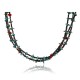 Certified Authentic 3 Strand Navajo .925 Sterling Silver Turquoise and Coral Native American Necklace 15649-22 Certified Authentic 3 Strand Navajo .925 Sterling Silver Turquoise and Coral Native American Necklace 15649-22