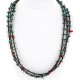 Certified Authentic 3 Strand Navajo .925 Sterling Silver Turquoise and Coral Native American Necklace 15649-22 Certified Authentic 3 Strand Navajo .925 Sterling Silver Turquoise and Coral Native American Necklace 15649-22