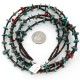 Certified Authentic 3 Strand Navajo .925 Sterling Silver Turquoise and Coral Native American Necklace 15649-22 Certified Authentic 3 Strand Navajo .925 Sterling Silver Turquoise and Coral Native American Necklace 15649-22