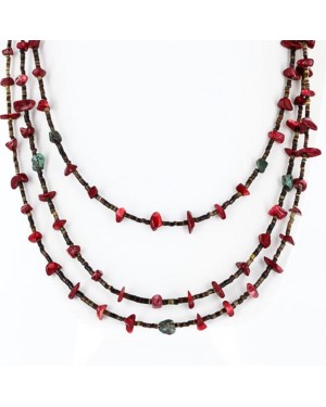 Certified Authentic 3 Strand Navajo .925 Sterling Silver Turquoise and Coral Native American Necklace 370993141641 Certified Authentic 3 Strand Navajo .925 Sterling Silver Turquoise and Coral Native American Necklace 370993141641