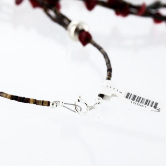 Certified Authentic 3 Strand Navajo .925 Sterling Silver Turquoise and Coral Native American Necklace 370993141641 Certified Authentic 3 Strand Navajo .925 Sterling Silver Turquoise and Coral Native American Necklace 370993141641