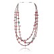 Certified Authentic 3 Strand Navajo .925 Sterling Silver  Turquoise and Coral Native American Necklace 371001322594