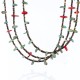 Certified Authentic 3 Strand Navajo .925 Sterling Silver Turquoise and Coral Native American Necklace 371002270545