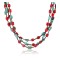 Certified Authentic 3 Strand Navajo .925 Sterling Silver Turquoise and Coral Native American Necklace 371008790139