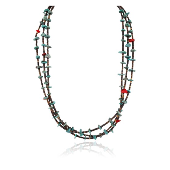 Certified Authentic 3 Strand Navajo .925 Sterling Silver Turquoise and Coral Native American Necklace 371054867735 Certified Authentic 3 Strand Navajo .925 Sterling Silver Turquoise and Coral Native American Necklace 371054867735