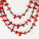 Certified Authentic 3 Strand Navajo .925 Sterling Silver Turquoise and Coral Native American Necklace 390747348817