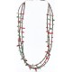 Certified Authentic 3 Strand Navajo .925 Sterling Silver Turquoise and Coral Native American Necklace 390779865215