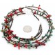 Certified Authentic 3 Strand Navajo .925 Sterling Silver Turquoise and Coral Native American Necklace 390779865215