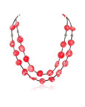 Certified Authentic 3 Strand Navajo .925 Sterling Silver Turquoise and Coral Native American Necklace 390848955062