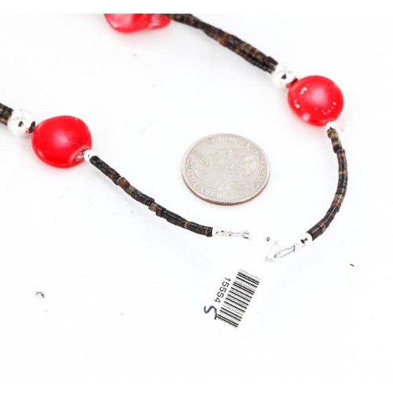 Certified Authentic 3 Strand Navajo .925 Sterling Silver Turquoise and Coral Native American Necklace 390848955062 Certified Authentic 3 Strand Navajo .925 Sterling Silver Turquoise and Coral Native American Necklace 390848955062