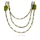 Certified Authentic 3 Strand Navajo .925 Sterling Silver Turquoise and Gaspeite Native American Necklace 15835-15 Certified Authentic 3 Strand Navajo .925 Sterling Silver Turquoise and Gaspeite Native American Necklace 15835-15
