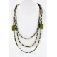 Certified Authentic 3 Strand Navajo .925 Sterling Silver Turquoise and Gaspeite Native American Necklace 15835-15 Certified Authentic 3 Strand Navajo .925 Sterling Silver Turquoise and Gaspeite Native American Necklace 15835-15
