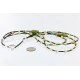 Certified Authentic 3 Strand Navajo .925 Sterling Silver Turquoise and Gaspeite Native American Necklace 15835-15