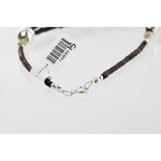 Certified Authentic 3 Strand Navajo .925 Sterling Silver Turquoise and Gaspeite Native American Necklace 15835-15 Certified Authentic 3 Strand Navajo .925 Sterling Silver Turquoise and Gaspeite Native American Necklace 15835-15