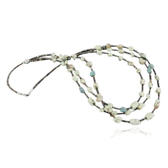 Certified Authentic 3 Strand Navajo .925 Sterling Silver Turquoise and Gaspeite Native American Necklace 370957166234 Certified Authentic 3 Strand Navajo .925 Sterling Silver Turquoise and Gaspeite Native American Necklace 370957166234