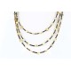 Certified Authentic 3 Strand Navajo .925 Sterling Silver Turquoise and Gaspeite Native American Necklace 370991409546