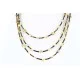 Certified Authentic 3 Strand Navajo .925 Sterling Silver Turquoise and Gaspeite Native American Necklace 370991409546