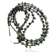 Certified Authentic 3 Strand Navajo .925 Sterling Silver Turquoise and GREEN AGATE Native American Necklace 15856-101