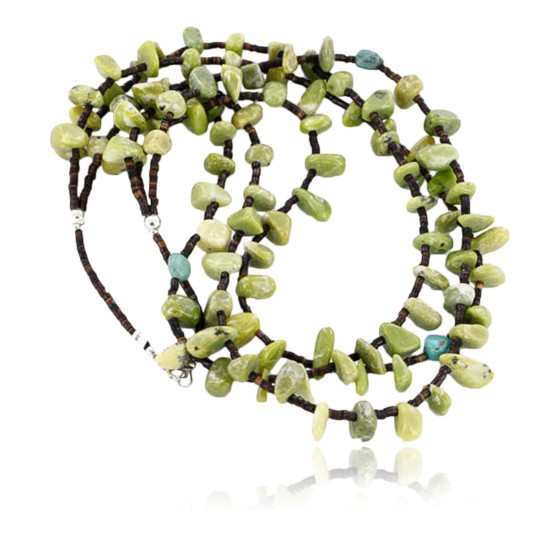 Certified Authentic 3 Strand Navajo .925 Sterling Silver Turquoise and GREEN AGATE Native American Necklace 371027190059 Certified Authentic 3 Strand Navajo .925 Sterling Silver Turquoise and GREEN AGATE Native American Necklace 371027190059