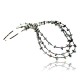 Certified Authentic 3 Strand Navajo .925 Sterling Silver Turquoise and Heishi Native American Necklace 15621-11 Certified Authentic 3 Strand Navajo .925 Sterling Silver Turquoise and Heishi Native American Necklace 15621-11