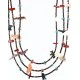 Certified Authentic 3 Strand Navajo .925 Sterling Silver Turquoise and JASPER Native American Necklace 371006149765