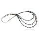 Certified Authentic 3 Strand Navajo .925 Sterling Silver Turquoise and Lapis Native American Necklace 1530-35 Certified Authentic 3 Strand Navajo .925 Sterling Silver Turquoise and Lapis Native American Necklace 1530-35