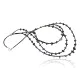 Certified Authentic 3 Strand Navajo .925 Sterling Silver Turquoise and Lapis Native American Necklace 1530-36