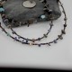 Certified Authentic 3 Strand Navajo .925 Sterling Silver Turquoise and Lapis Native American Necklace 1530-36
