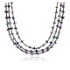 Certified Authentic 3 Strand Navajo .925 Sterling Silver Turquoise and Lapis Native American Necklace 15401-16 Certified Authentic 3 Strand Navajo .925 Sterling Silver Turquoise and Lapis Native American Necklace 15401-16