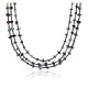 Certified Authentic 3 Strand Navajo .925 Sterling Silver Turquoise and Lapis Native American Necklace 15401-16 Certified Authentic 3 Strand Navajo .925 Sterling Silver Turquoise and Lapis Native American Necklace 15401-16