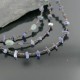 Certified Authentic 3 Strand Navajo .925 Sterling Silver Turquoise and Lapis Native American Necklace 15585-3