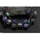Certified Authentic 3 Strand Navajo .925 Sterling Silver Turquoise and Lapis Native American Necklace 15776-1