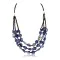Certified Authentic 3 Strand Navajo .925 Sterling Silver Turquoise and Lapis Native American Necklace 371052432380