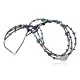 Certified Authentic 3 Strand Navajo .925 Sterling Silver Turquoise and Lapis Native American Necklace 390672994467