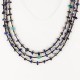 Certified Authentic 3 Strand Navajo .925 Sterling Silver Turquoise and Lapis Native American Necklace 390747408468