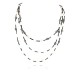 Certified Authentic 3 Strand Navajo .925 Sterling Silver Turquoise and Mother of Pearl Native American Necklace 15850-18 Certified Authentic 3 Strand Navajo .925 Sterling Silver Turquoise and Mother of Pearl Native American Necklace 15850-18