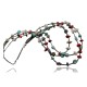 Certified Authentic 3 Strand Navajo .925 Sterling Silver Turquoise and Multi Color Stones Native American Necklace 390733526880