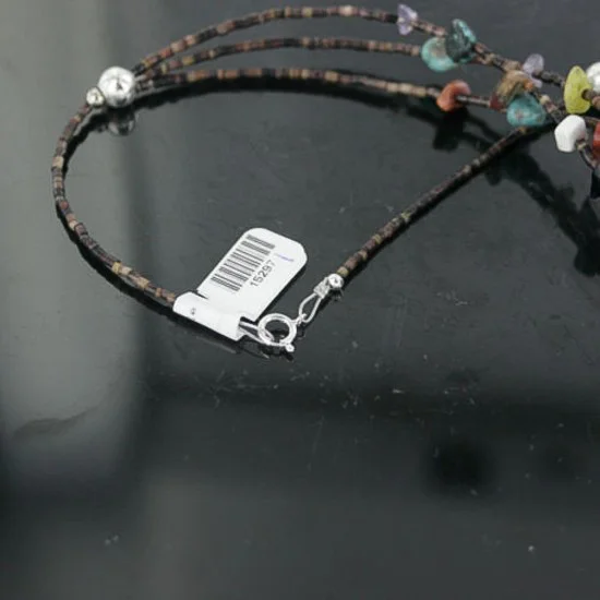 Certified Authentic 3 Strand Navajo .925 Sterling Silver Turquoise and Multicolor Stones Native American Necklace 370994962469 Certified Authentic 3 Strand Navajo .925 Sterling Silver Turquoise and Multicolor Stones Native American Necklace 370994962469