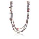 Certified Authentic 3 Strand Navajo .925 Sterling Silver Turquoise and MULTICOLOR Stones Native American Necklace 371010623932 All Products 15850-6 371010623932 (by LomaSiiva)