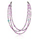 Certified Authentic 3 Strand Navajo .925 Sterling Silver Turquoise and PURPLE AGATE Native American Necklace 390886460157