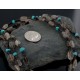 Certified Authentic 3 Strand Navajo .925 Sterling Silver Turquoise and Smoky Quartz Native American Necklace 370887248205
