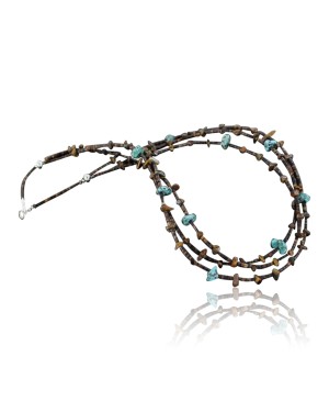 Details about   Mens Navajo Tigers Eye Turquoise 3 Strand Sterling Silver Necklace Gift 8418 