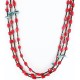 Certified Authentic 3 Strand Navajo .925 Sterling Silver Turquoise Coral 1252 Native American Necklace 390809669115 Certified Authentic 3 Strand Navajo .925 Sterling Silver Turquoise Coral 1252 Native American Necklace 390809669115